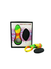 Colourful Camo Bravo Remote Control Yellow Cock Ring with Multi Vibration and Silicone COCK RINGS